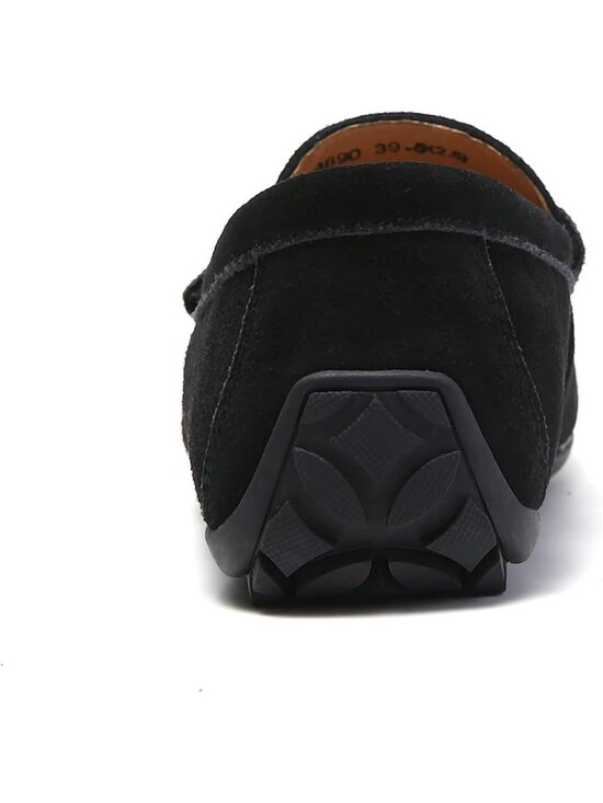 FASHION Men\'s Black Suede Leather Loafers Penny Slip On Walking Casual Shoes main image 4